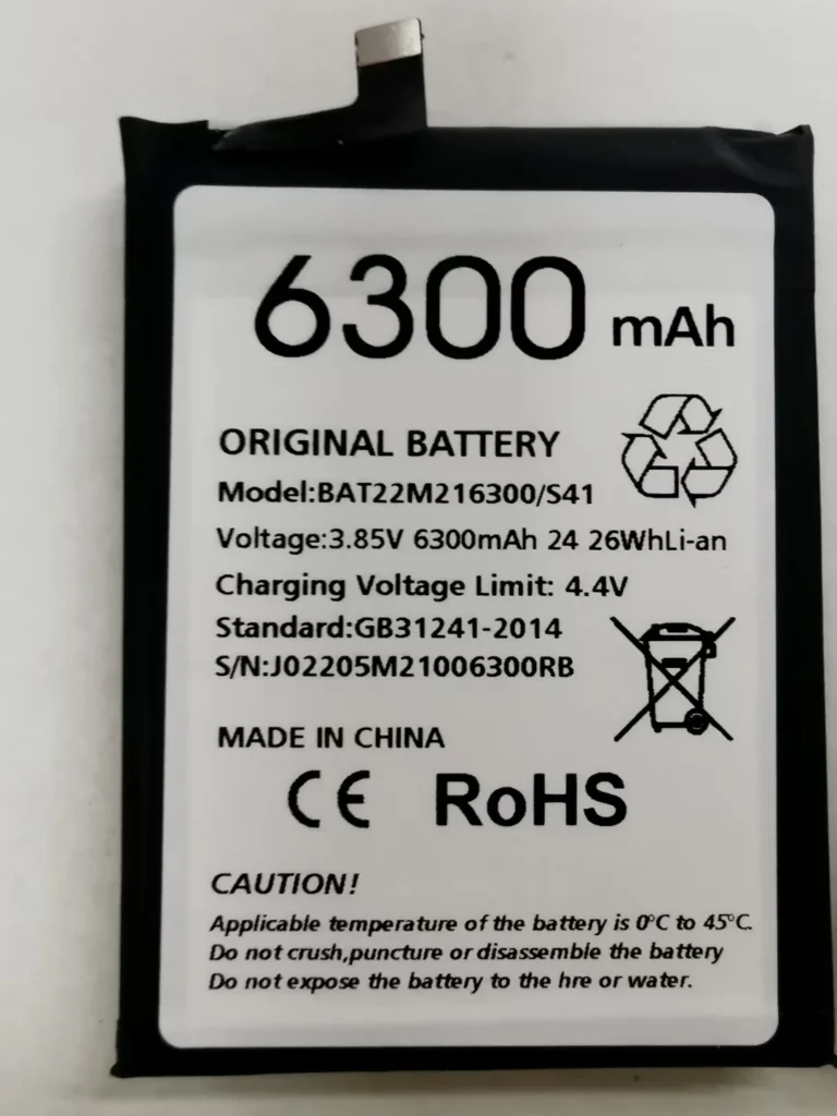 1x sprzedaż detaliczna / luzem 6300 mAh / 24,26 Wh BAT22M 216300 Zamienna bateria do Doogee S41/S41Pro S41 Pro - zdjęcie 1