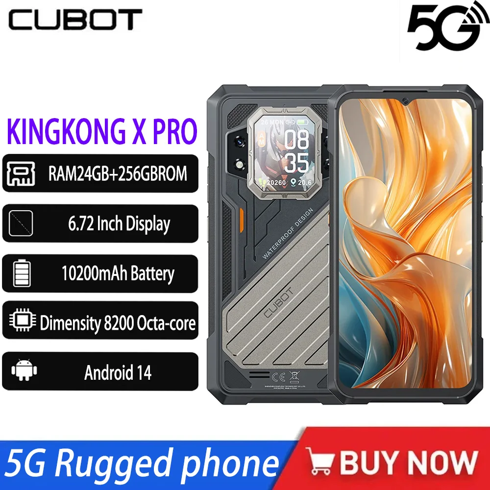 2025 CUBOT KINGKONG X PRO 5G Wytrzymały smartfon Android Dimensity 8200…