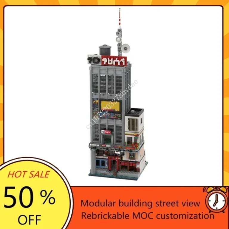 4606 elementów Niestandardowy model architektury Centrum Informacji MOC, DIY, technologia, puzzle konstrukcyjne, zabawka na prezent urodzinowy - zdjęcie 1