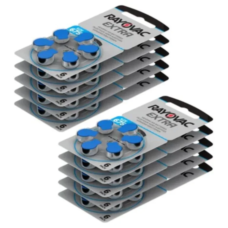 (60 sztuk) Rayovac Extra Mercury Free baterie do aparatów słuchowych rozmiar 675 675A A675 PR44 - zdjęcie 1