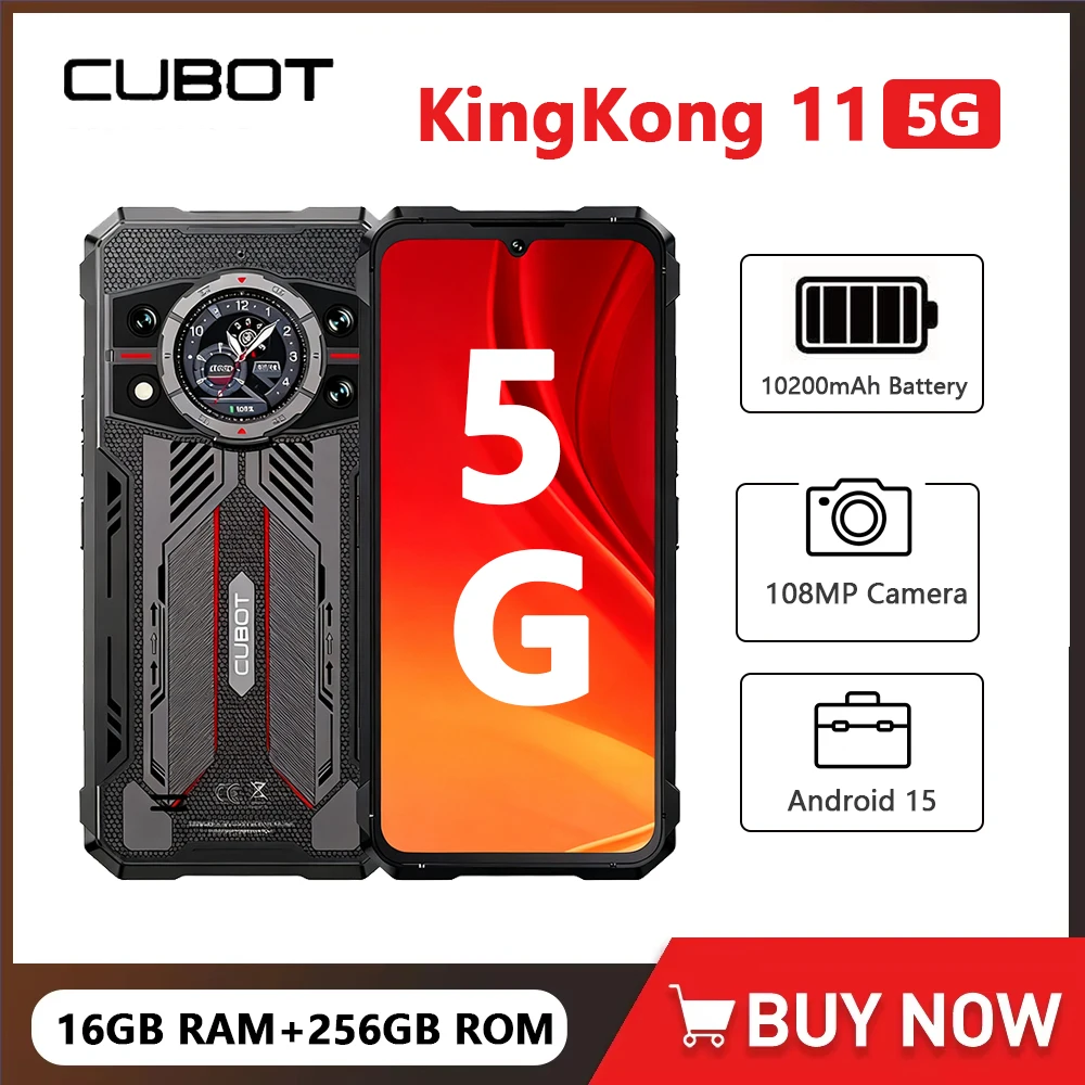 Cubot Kingkong 11 Wytrzymały Telefon Komórkowy Dimensity 7025 5G + Tele…