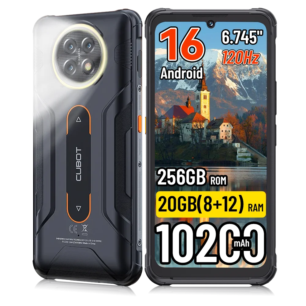 Cubot KingKong ACE 5 Android 16 Wytrzymały smartfon (8+12) RAM ROM 6.745