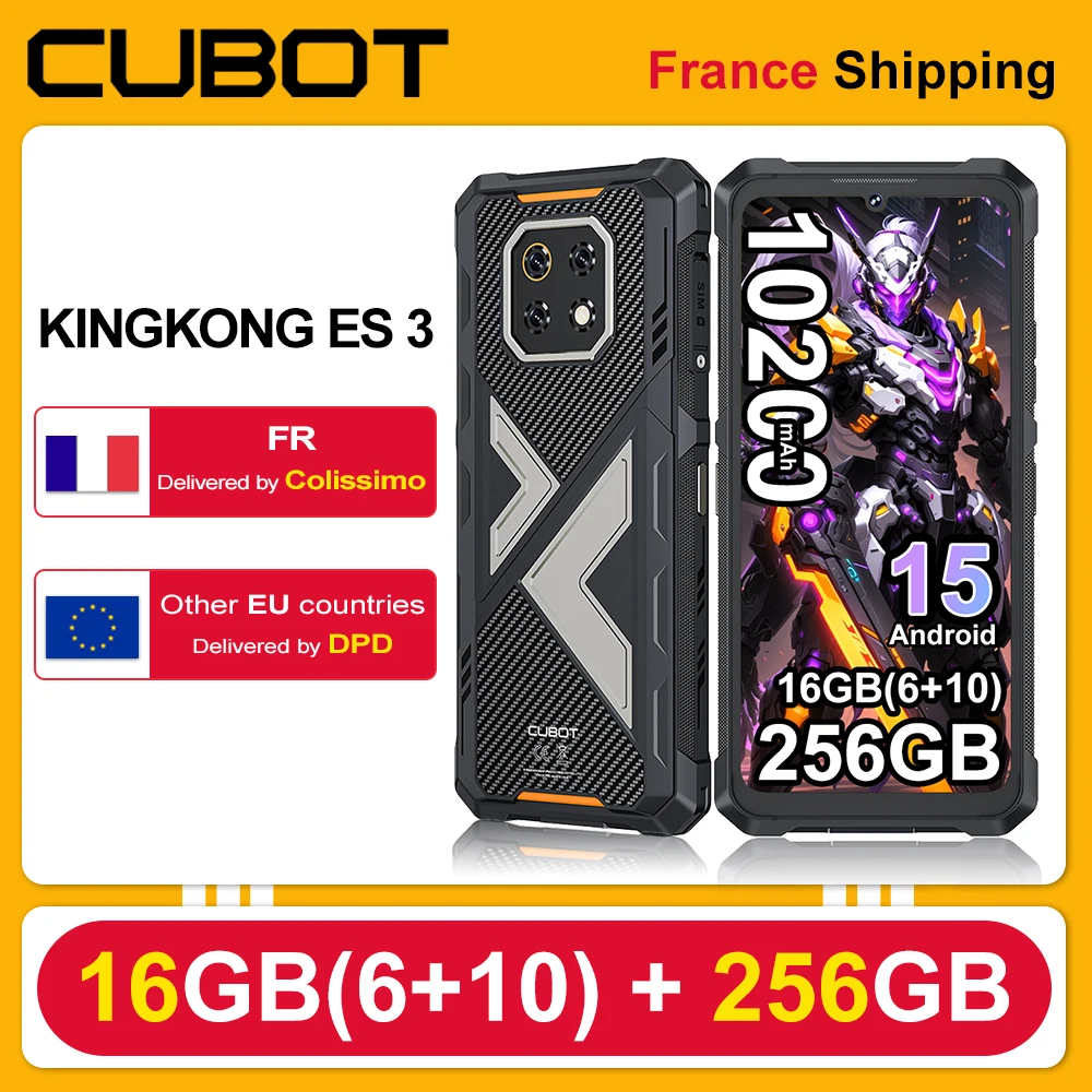 Cubot KingKong ES 3 Android 15 Wytrzymały smartfon (6+10)+ 6.745”…
