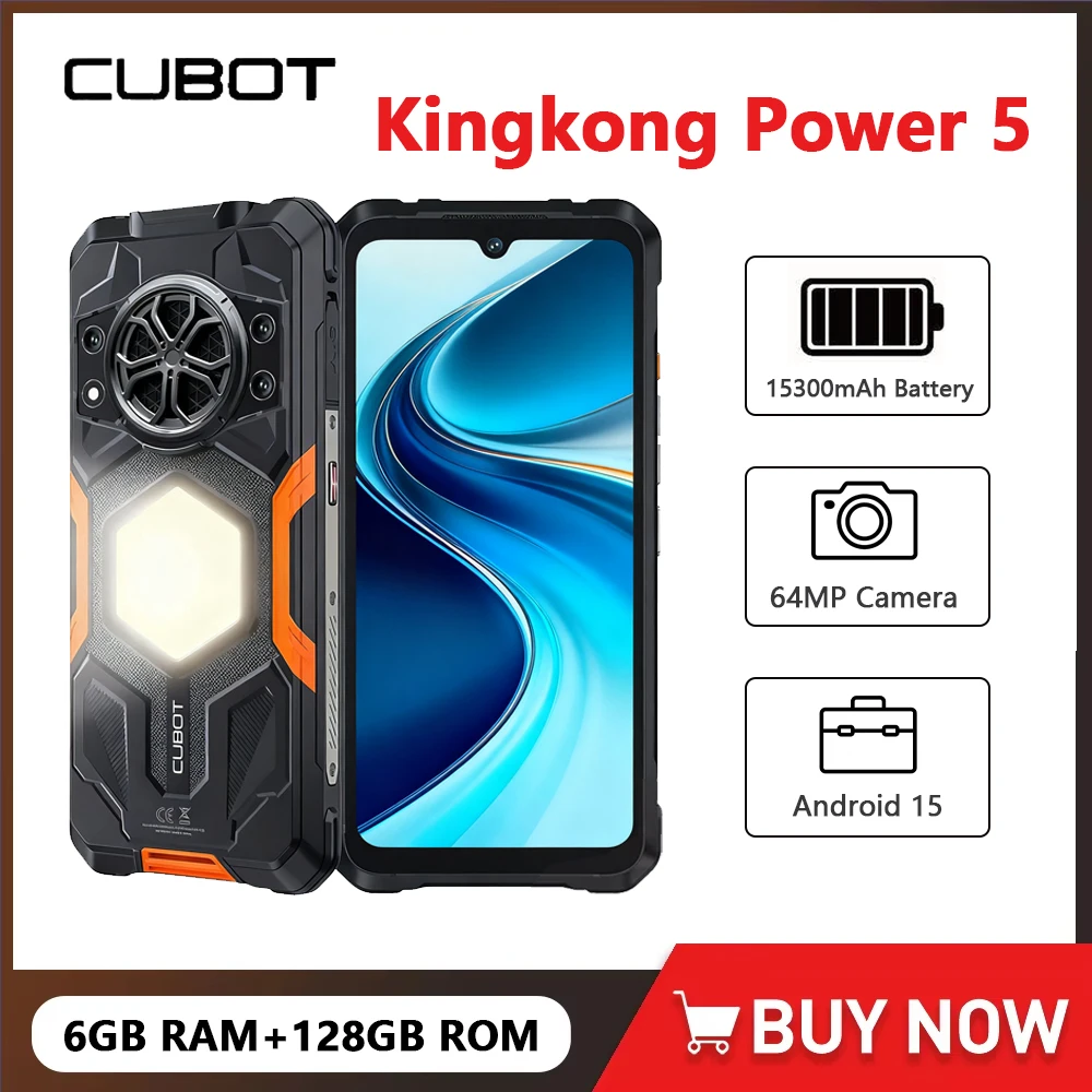 Cubot KingKong Power 5 Wytrzymały Smartfon Android 15 Bateria Telefon K…