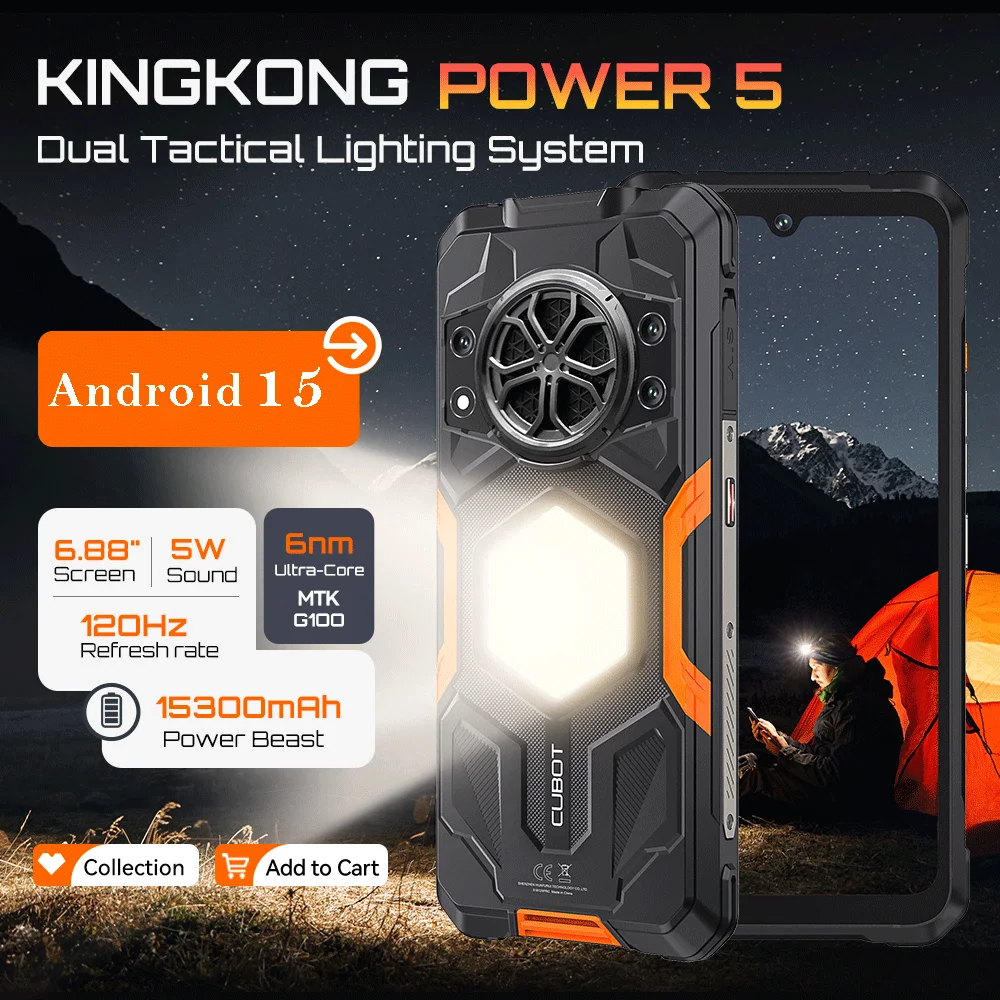 Cubot KingKong Power 5, wytrzymały telefony smartfon Android 15