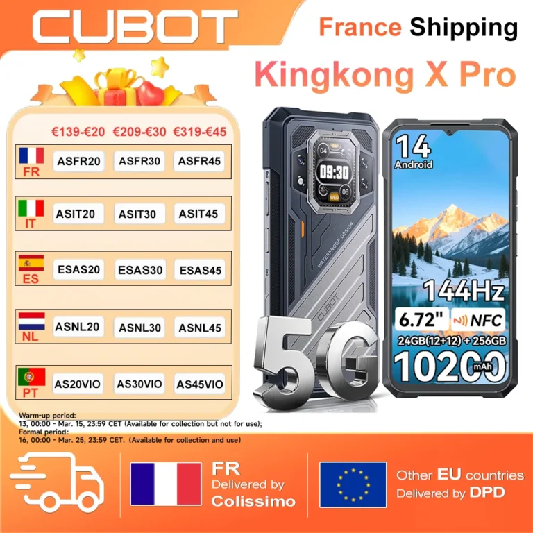 CUBOT KINGKONG X Pro (12+12) Android 14 Wytrzymały smartfon 5G Dimensit… - zdjęcie 1