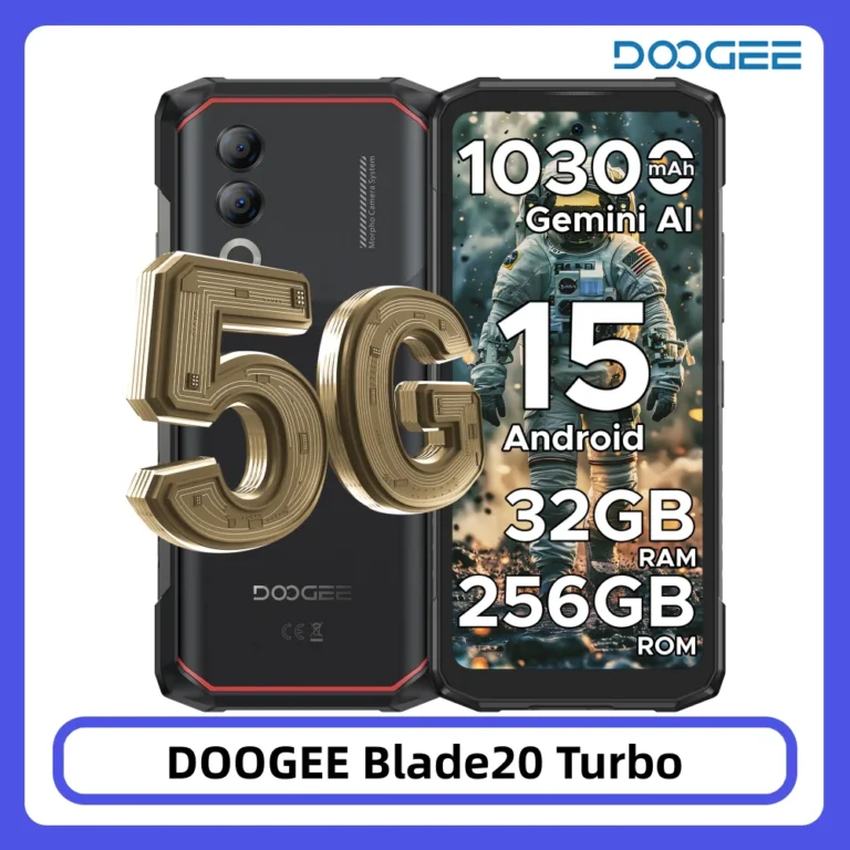 DOOGEE Blade20 Turbo 5G Wytrzymały Telefon 32GB/256GB 6,6'' HD+ Dimensity 7050 Android 15 Gemini AI Bateria 10300mAh NFC Smartphone - zdjęcie 1