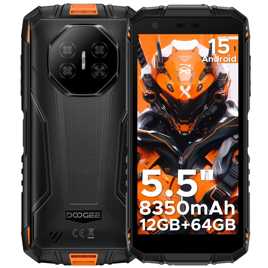DOOGEE Fire 3 Wytrzymały telefon 5,5″ 12GB RAM (3GB+9GB) 64GB ROM 8350mAh Android 15 Widevine L1