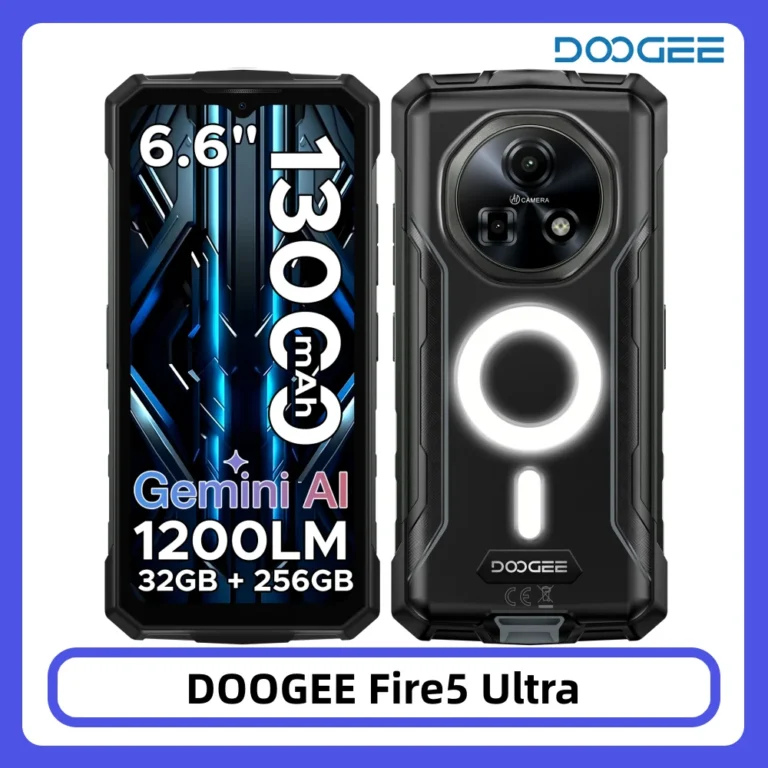 DOOGEE Fire 5 Ultra Wytrzymały Telefon 32GB 256GB Bateria 13000mAh Helio G81 6.6'' Kamera 48MP Latarka Kempingowa NFC Android 15 Smartfon - zdjęcie 1