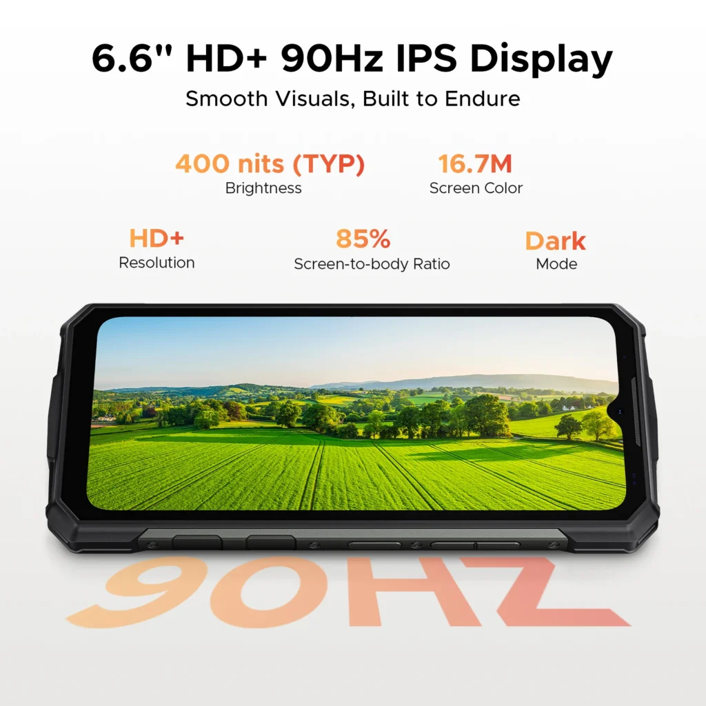 DOOGEE Fire 7 5G Wytrzymały Telefon Android 15 Gemini AI Bateria 13000mAh Ekran 6.6” Procesor Dimensity 6300 Aparat 64MP Smartfon NFC