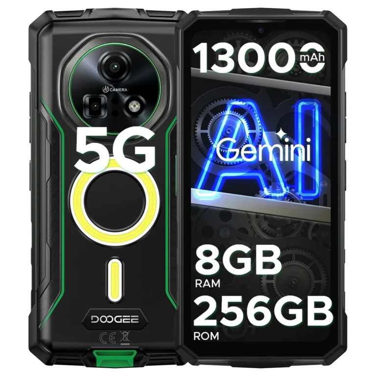 DOOGEE Fire 7 Pro 5G Wytrzymały Telefon z Podwójnymi Latarkami Kempingowymi 1200LM, Obsługą PoC, Baterią 13000mAh, Ekranem 6.6'' i Systemem Android 15 - zdjęcie 1