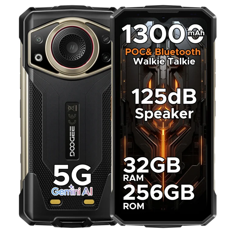 DOOGEE Fire 7 Ultra 5G Wytrzymały Telefon z Głośnikiem 125dB, Obsługą POC, Ekranem 6.6'', Baterią 13000mAh, 8GB RAM, 256GB Pamięci, Android 15, NFC - zdjęcie 1