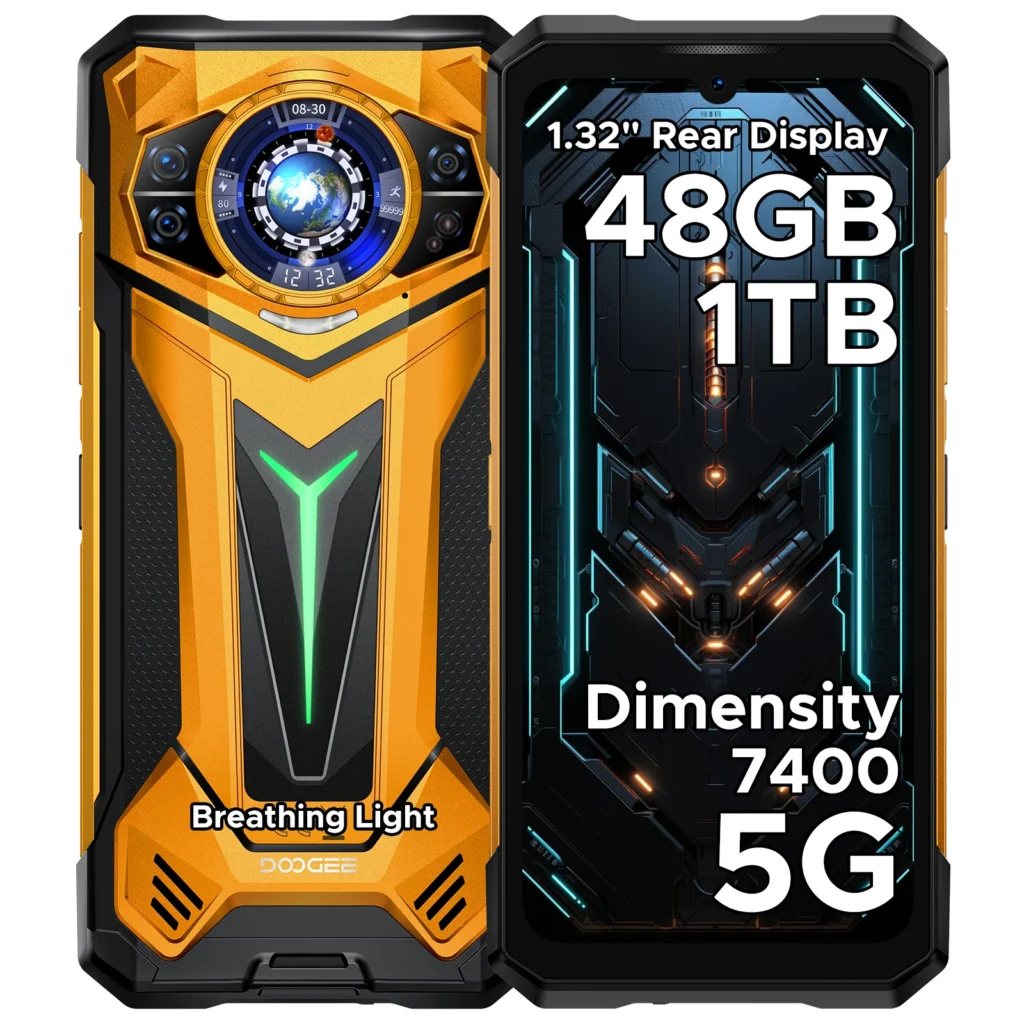 DOOGEE S200 Ultra 5G Wytrzymały Telefon 48GB+1TB 6.72” Wyświetlacz 120Hz Bateria 11000mAh 66W NFC Dimensity 7400 Android 15 Smartfon
