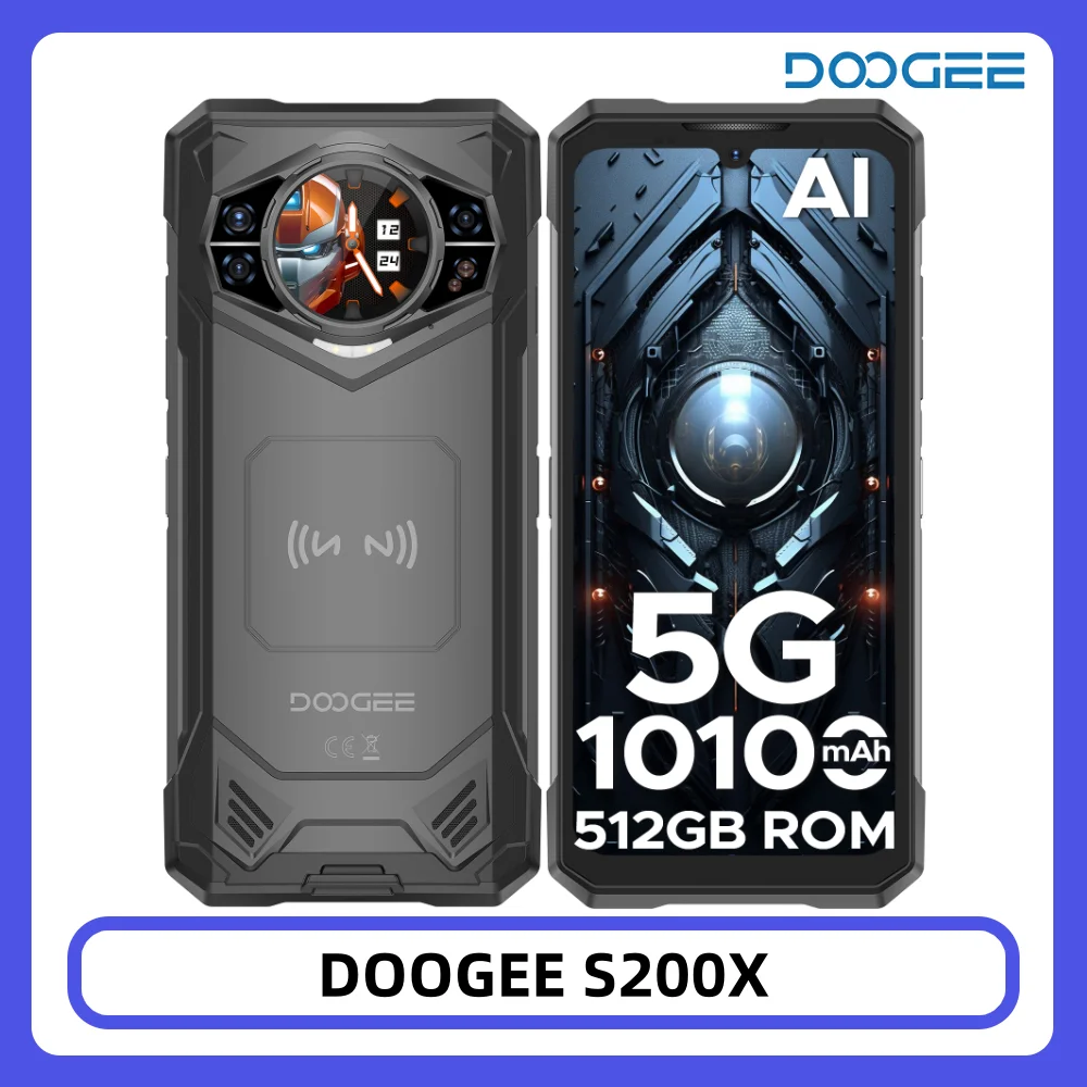 DOOGEE S200 X 5G Wytrzymały telefon komórkowy 32GB+512GB 6.72
