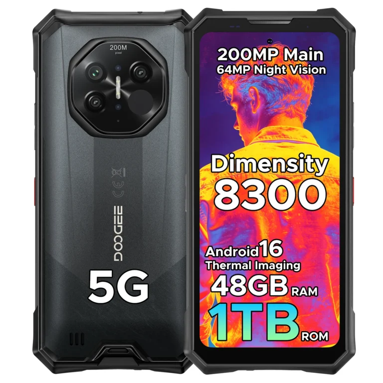 DOOGEE S300 Plus Telefon Termowizyjny 5G Wytrzymały Telefon z Termowizją 48GB RAM (12GB+36GB) 1TB ROM Wyświetlacz 6.78'' 11000mAh Android 16 NFC - zdjęcie 1