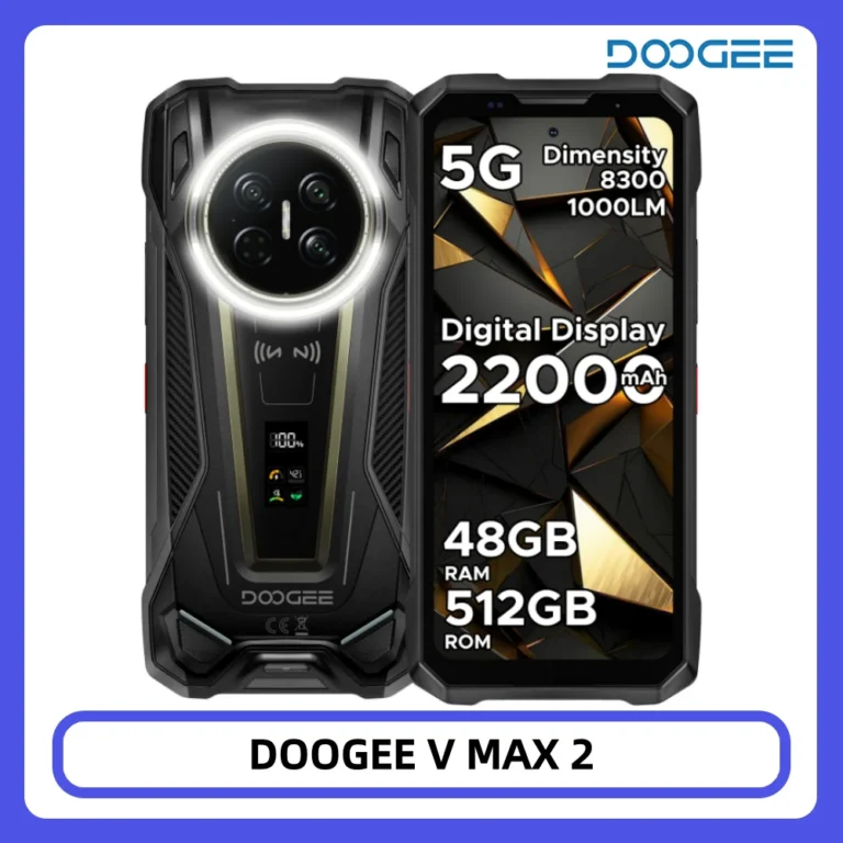 DOOGEE V Max 2 Wytrzymały Telefon 6.78” FHD+ 120Hz 22000mAh/120W 48GB+512GB Dimensity 8300 200MP+20MP Noktowizor Latarka Kempingowa Android16 Smartfon - zdjęcie 1