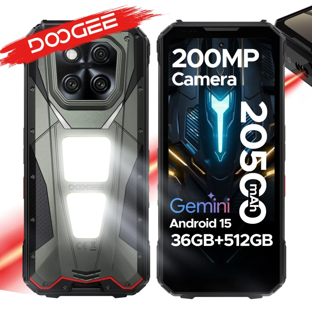 DOOGEE V Max LR – Wzmocniony telefon 5G z dalmierzem laserowym i AI, 36GB+512GB, ekran 6.78