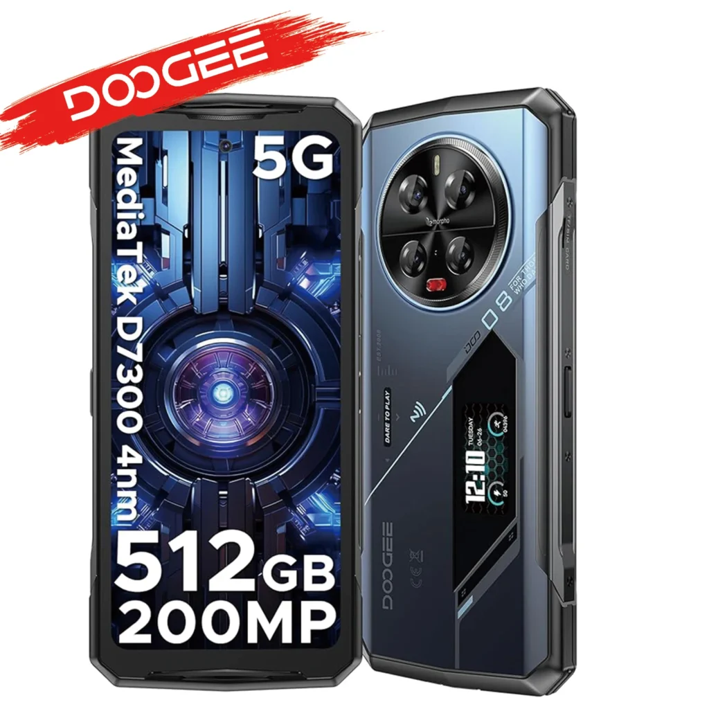DOOGEE V40 Pro 5G – Wzmocniony telefon, Aparat AI 200MP, ekran 6.78