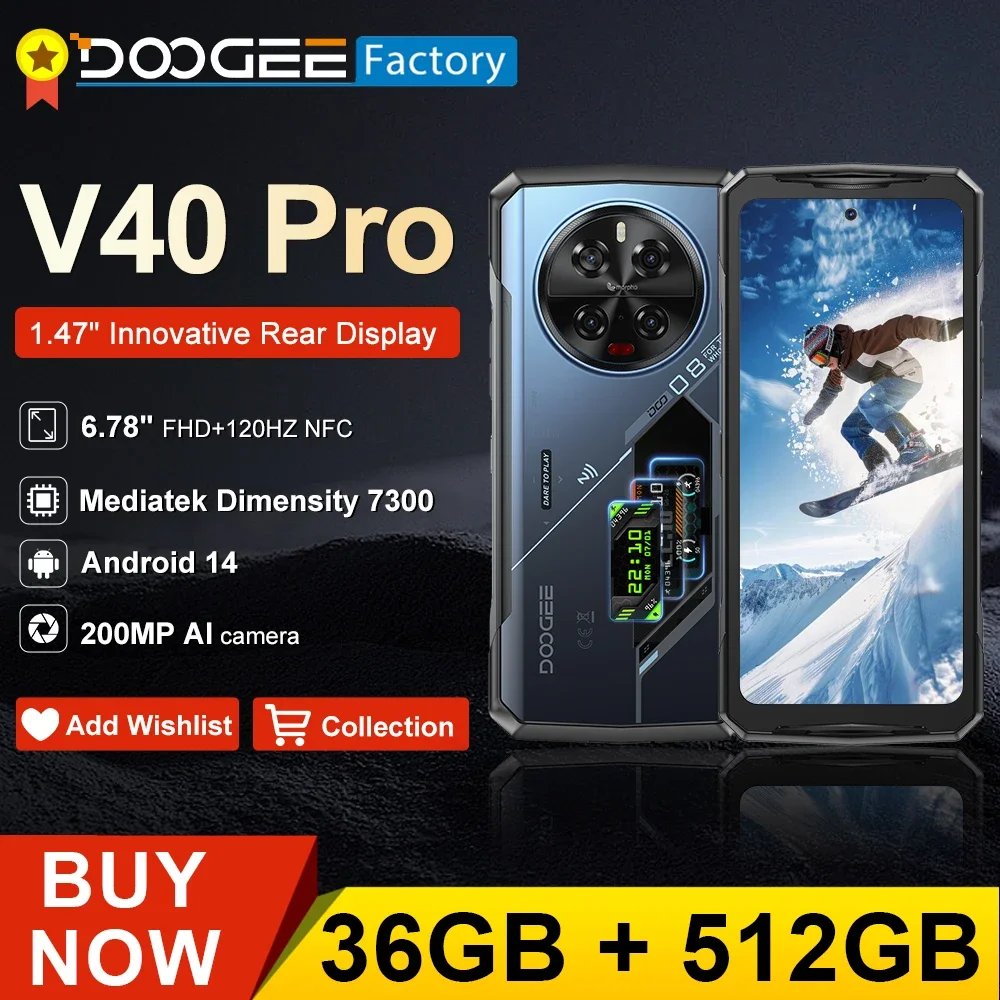 DOOGEE V40 Pro Wytrzymały Telefon 6.78\