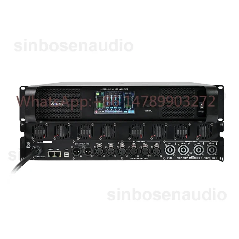 DSP10000Q 4 x 1350W 2100W Dante Opcjonalny Wzmacniacz DSP z Pilotem, Głośniki, System Audio, Dźwięk - zdjęcie 1