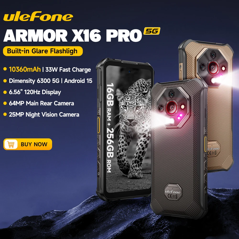 【Nowość 2025】Ulefone Armor X16 Pro 5G Wytrzymały telefon Smartfon Andro…