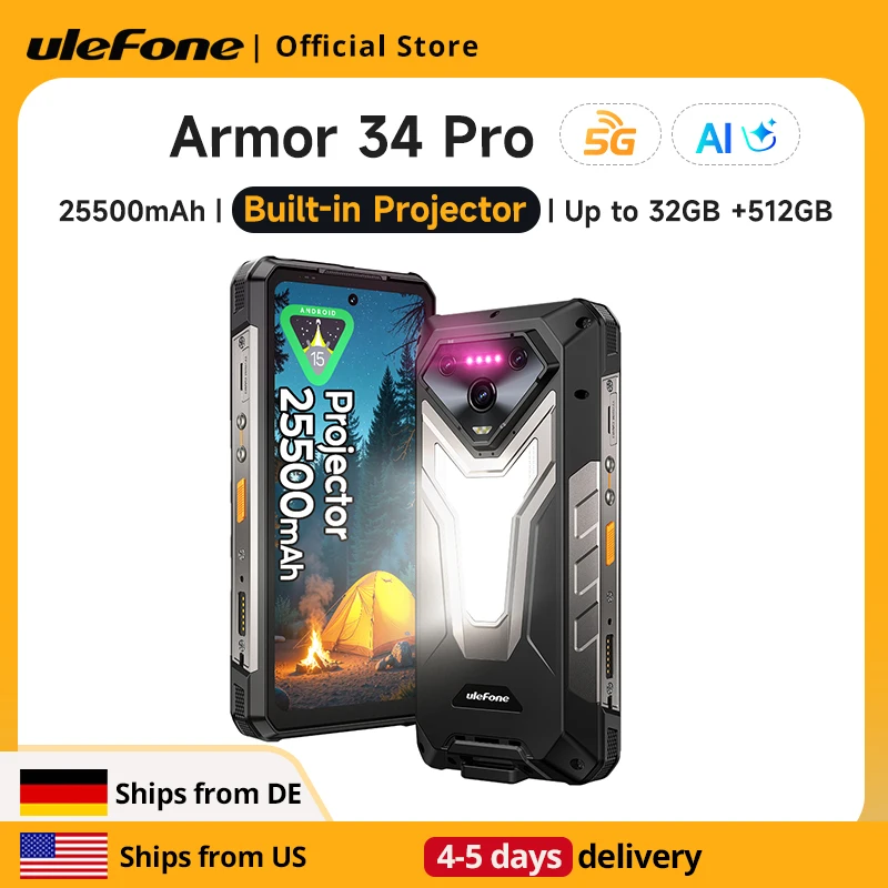 【Wysyłka z DE】Ulefone Armor 34 Pro 5G AI Rugged Phone Do + Wbudowany pr…