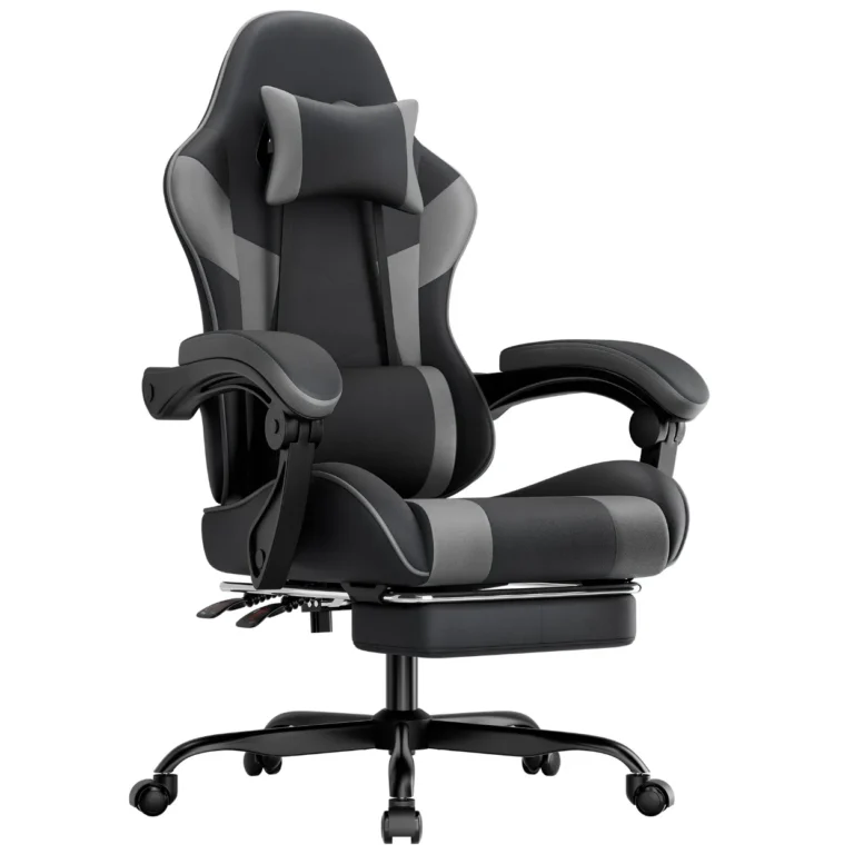 Ergonomiczne krzesło gamingowe, podparcie lędźwiowe, oddychająca skóra PU, regulowane siedzisko i oparcie, udźwig 200 kg, wysyłka z UE - zdjęcie 1