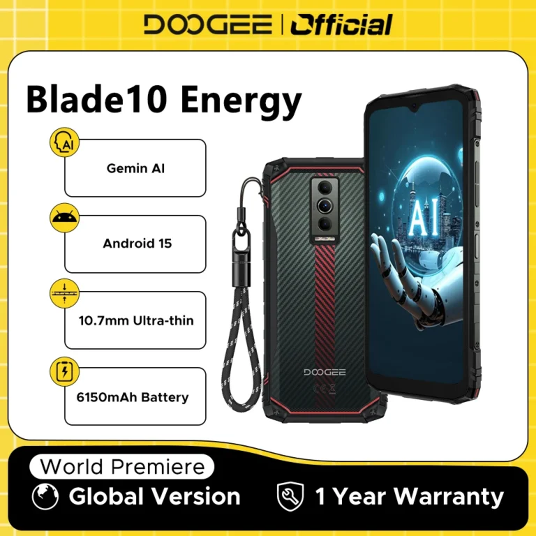 Globalna Wersja DOOGEE Blade10 Wytrzymały Telefon Energooszczędny Ultracienki Android 15 Bateria 6150mAh Ekran 6.56'' Widevine L1 Smartfon - zdjęcie 1