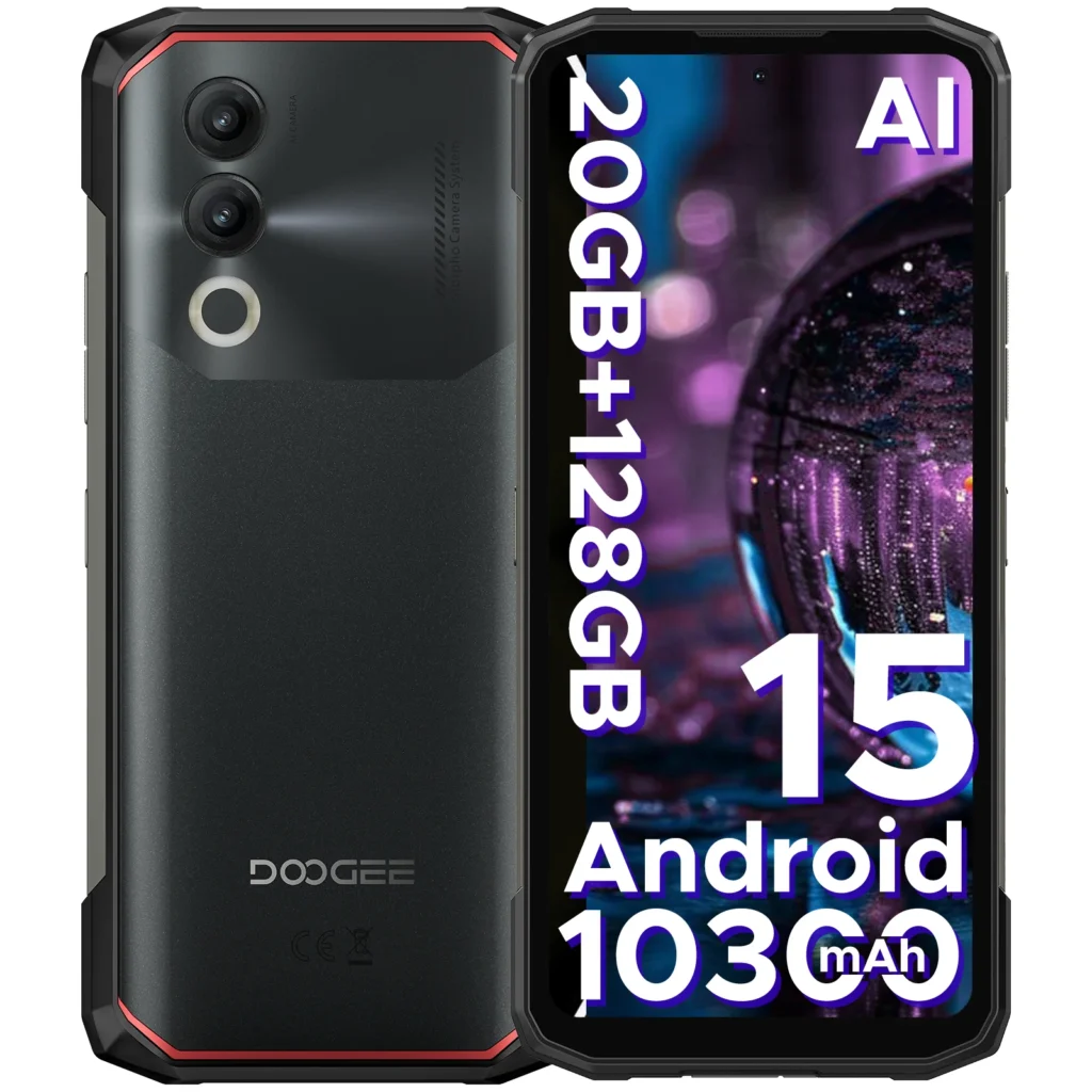 Globalna wersja DOOGEE Blade20 Wytrzymały telefon Gemini AI 6,6” 10300mAh 20GB(4+16) 128GB Android 15 NFC