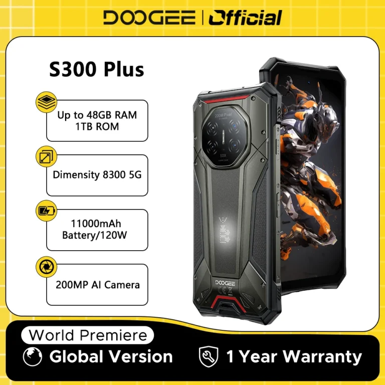 Globalna Wersja DOOGEE S300 Plus 5G Wytrzymały Telefon Dimensity 8300 12GB 1TB 11000mAh 120W 6,78'' Android 16 NFC - zdjęcie 1