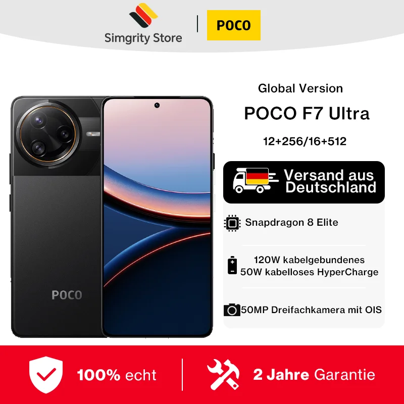 Globalna Wersja POCO F7 Ultra Snapdragon 8 Elite Smartphone 6.67