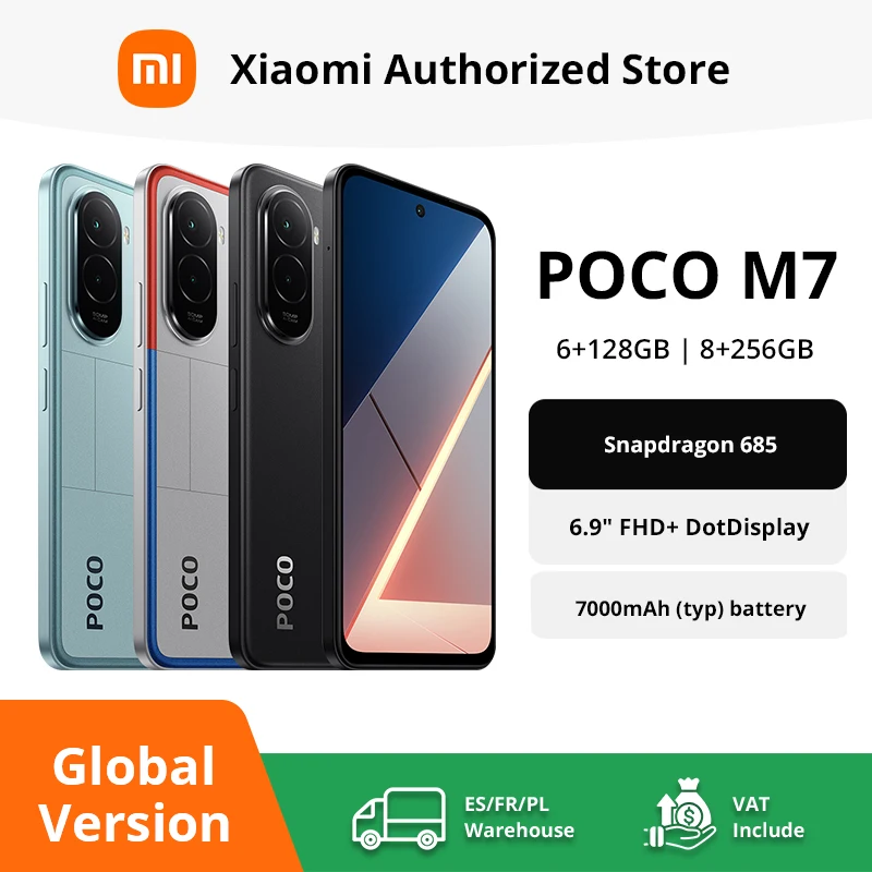 Globalna wersja POCO M7 Snapdragon 685 Smartphone Immersyjny ekran 6,9…