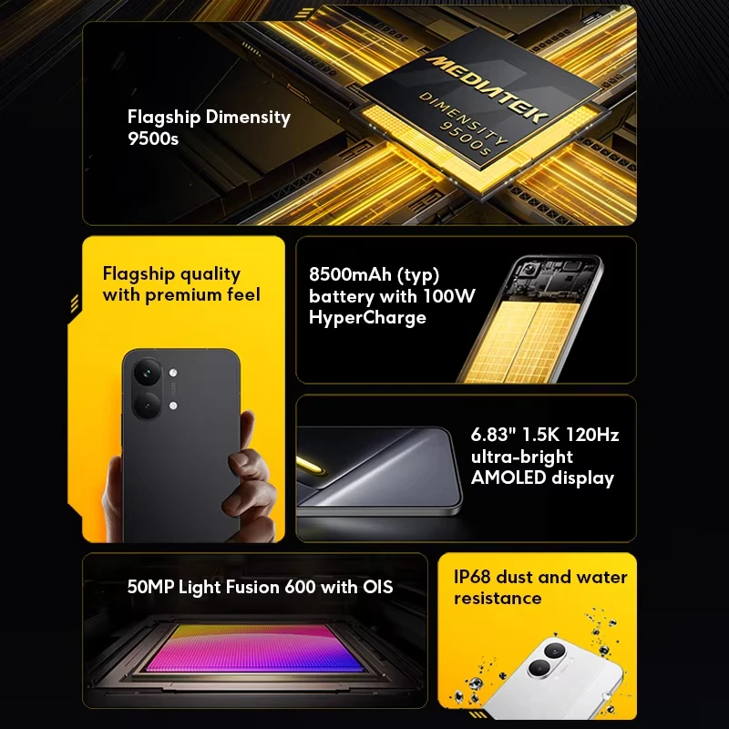 Globalna Wersja POCO X8 Pro Max Smartphone Dimensity 9500s 6.83” 1.5K…
