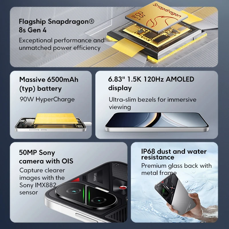 Globalna wersja smartfona POCO F7 5G Snapdragon ® Smartfon z baterią 8s…