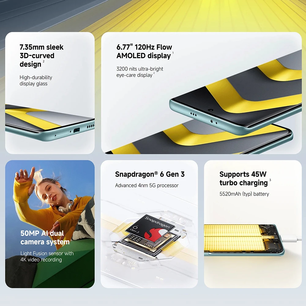 Globalna wersja smartfona POCO M8 5G, 5G, 6,77 cala