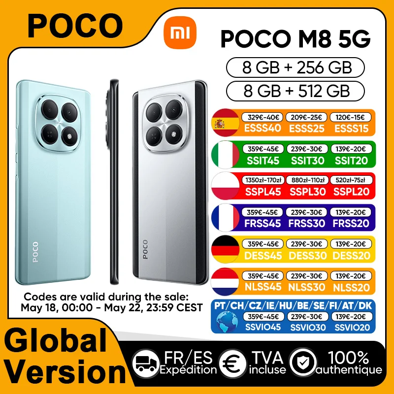 Globalna wersja smartfona POCO M8 5G z procesorem Snapdragon ® Platform…