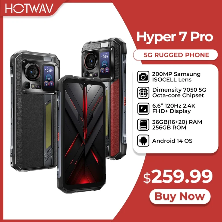 HOTWAV Hyper 7 Pro Wytrzymały telefon Dimensity 7050 5G Android 14 6.6'… - zdjęcie 1