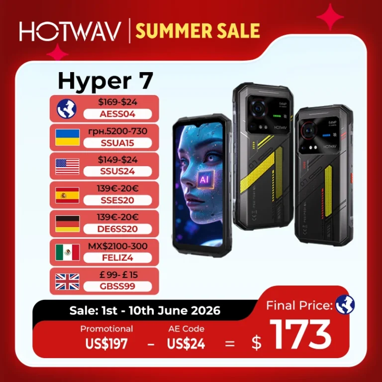 HOTWAV Hyper 7 Wytrzymały telefon 5G Smartfon 6.6'' FHD+ 2K Wyświetlacz… - zdjęcie 1