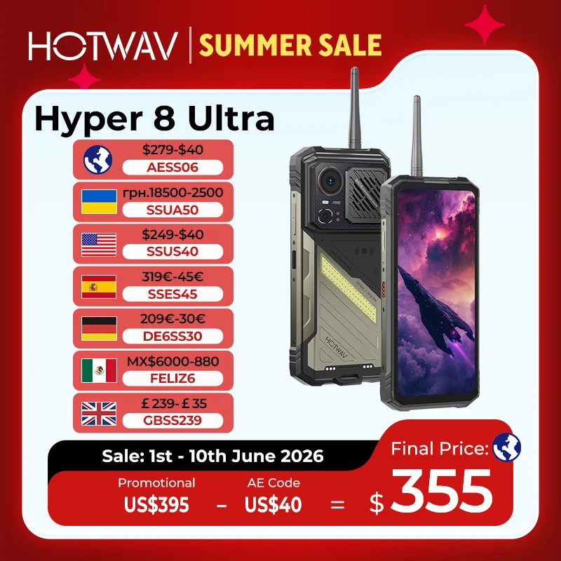HOTWAV Hyper 8 Ultra Wytrzymały Telefon Walkie-Talkie Hi Hoti AI Toolse…
