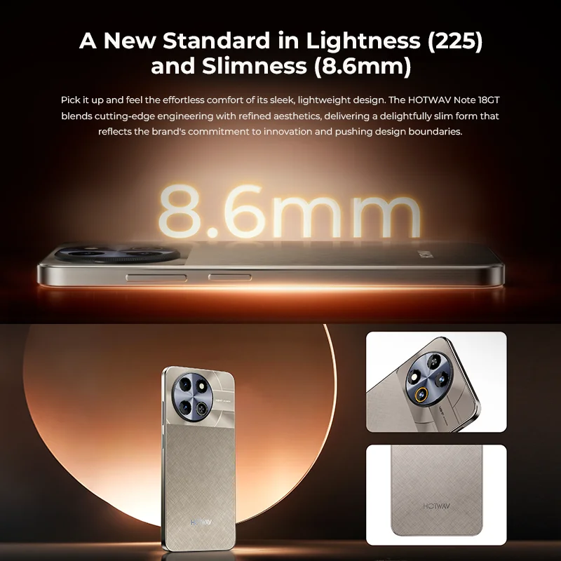 HOTWAV Note 18 GT Ultracienki Smartfon 7.2” Dynamic Island Lekki…