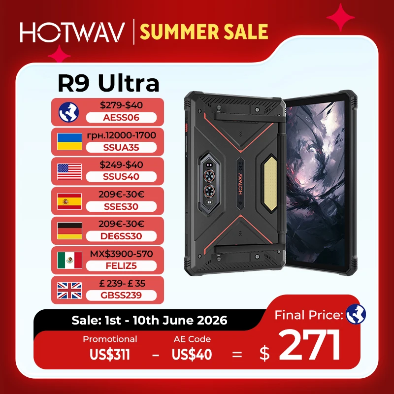 HOTWAV R9 Ultra 5G Wytrzymały Tablet z Baterią