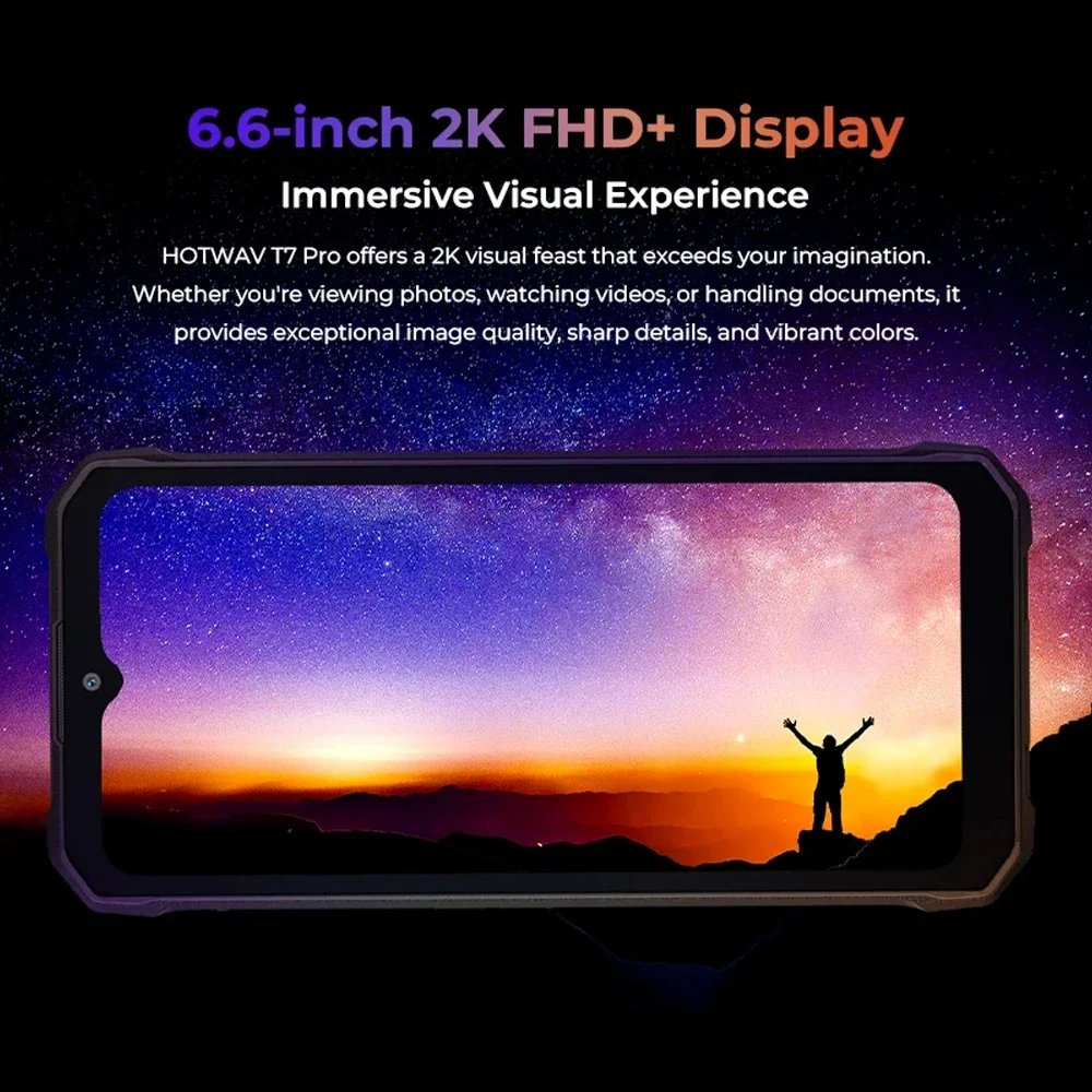 HOTWAV T7 Pro wytrzymały smartfon Android 13 6. Cal FHD + 12(6 + 6)GB t…