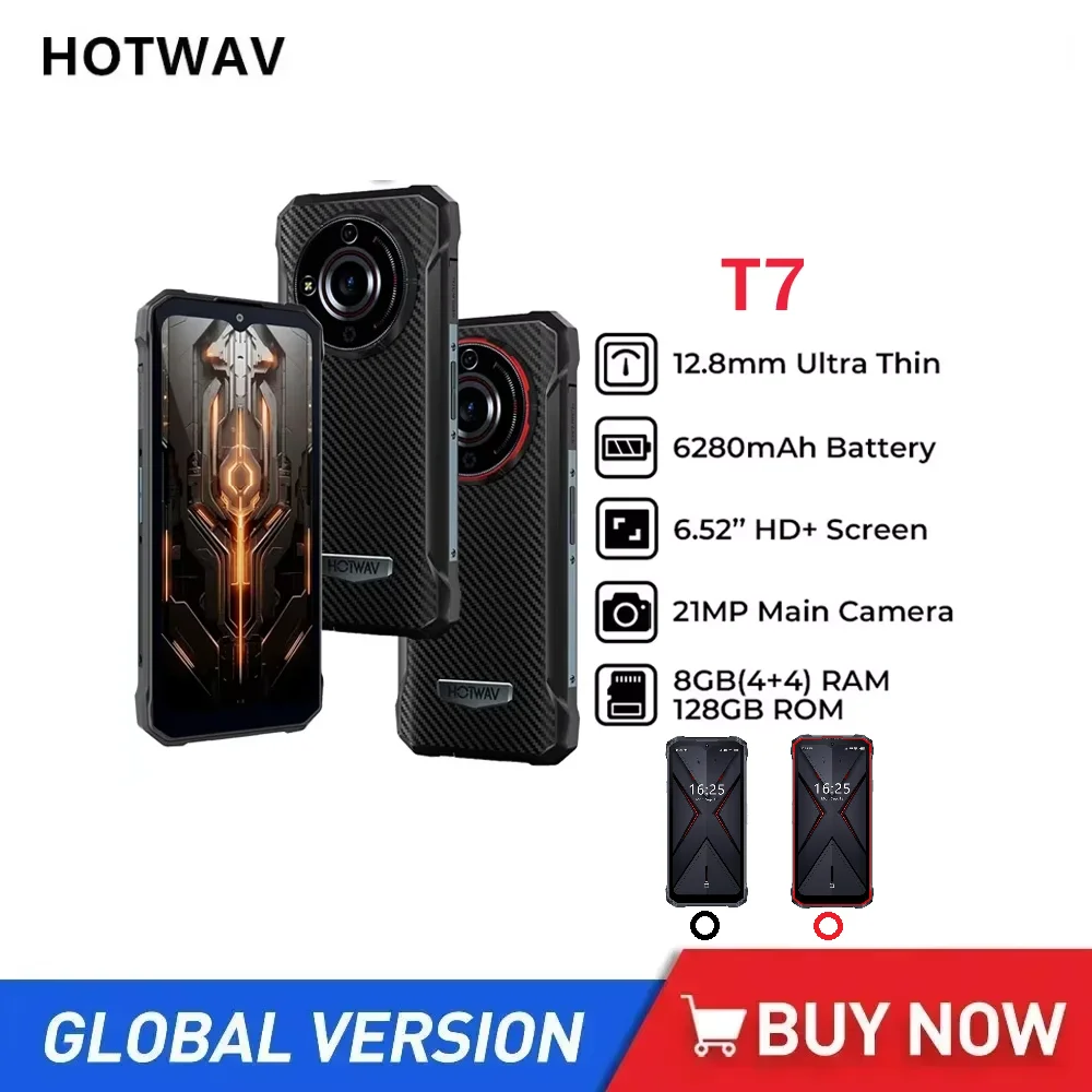 HOTWAV T7 Wytrzymały smartfon 4G 6,52 cala HD