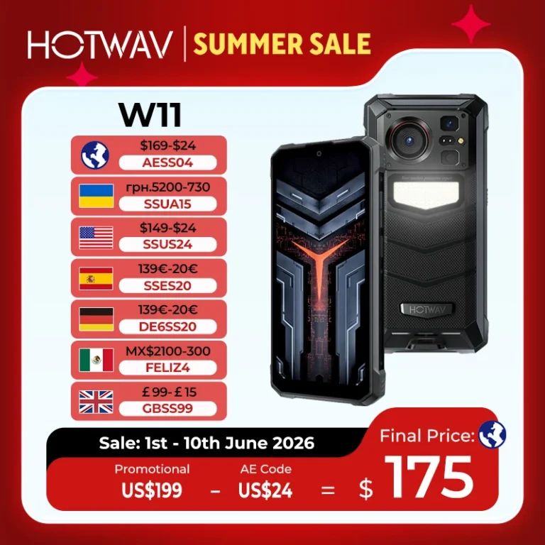 HOTWAV W11 Wytrzymały telefon 280LM Latarka 6,6 '' FHD + Smartfon Nokto… - zdjęcie 1