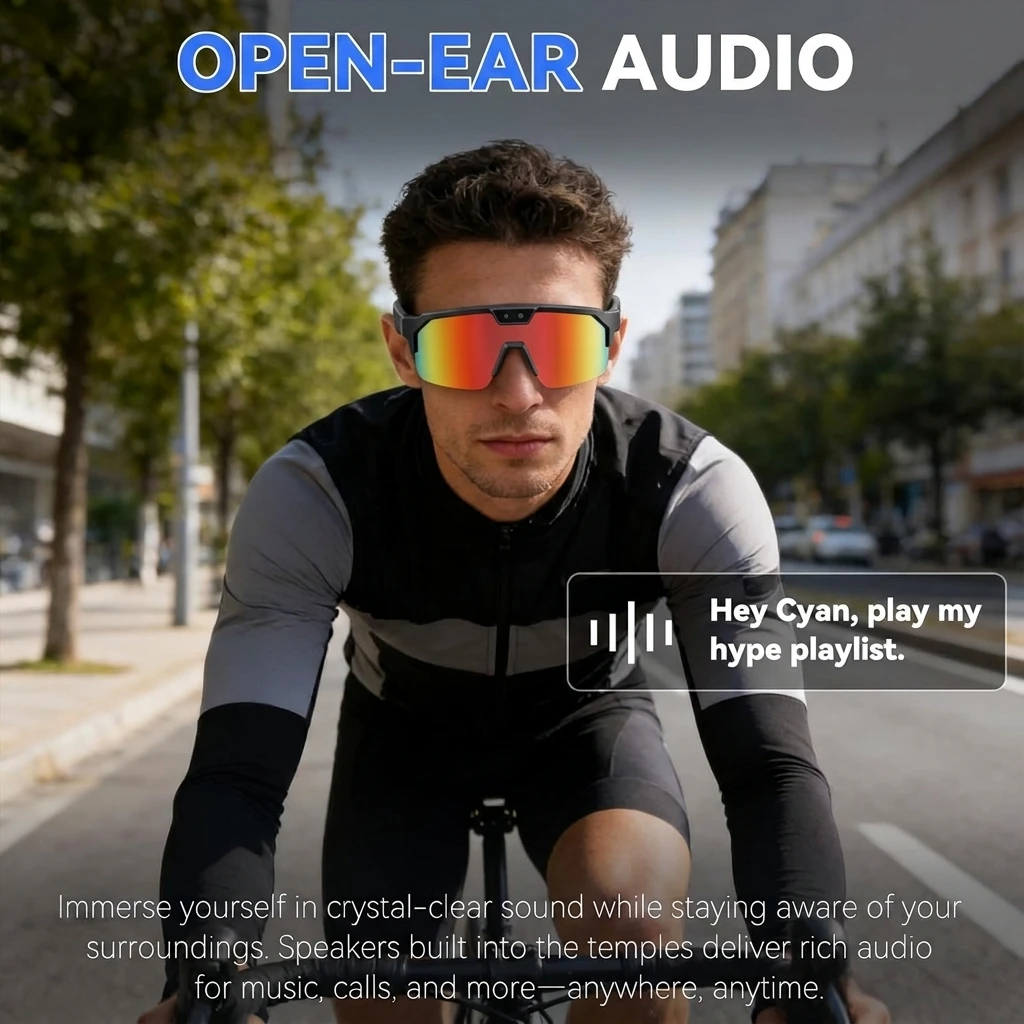 Inteligentne okulary AI 2026 z kamerą 1200P 4K, stabilizacją obrazu, wi…