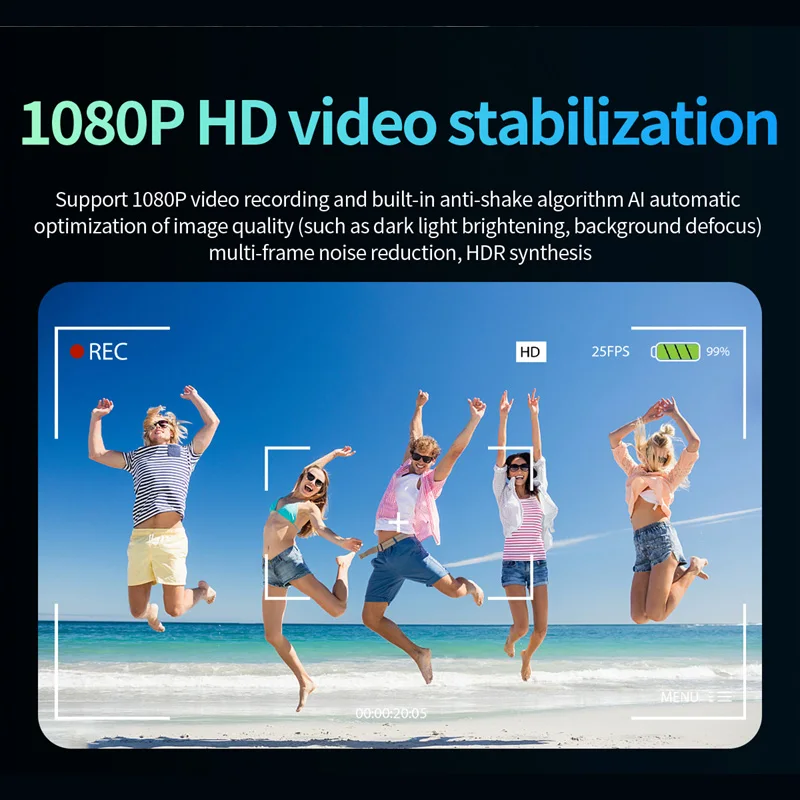 Inteligentne okulary AI z kamerą HD , technologia Black Technology, tłu…