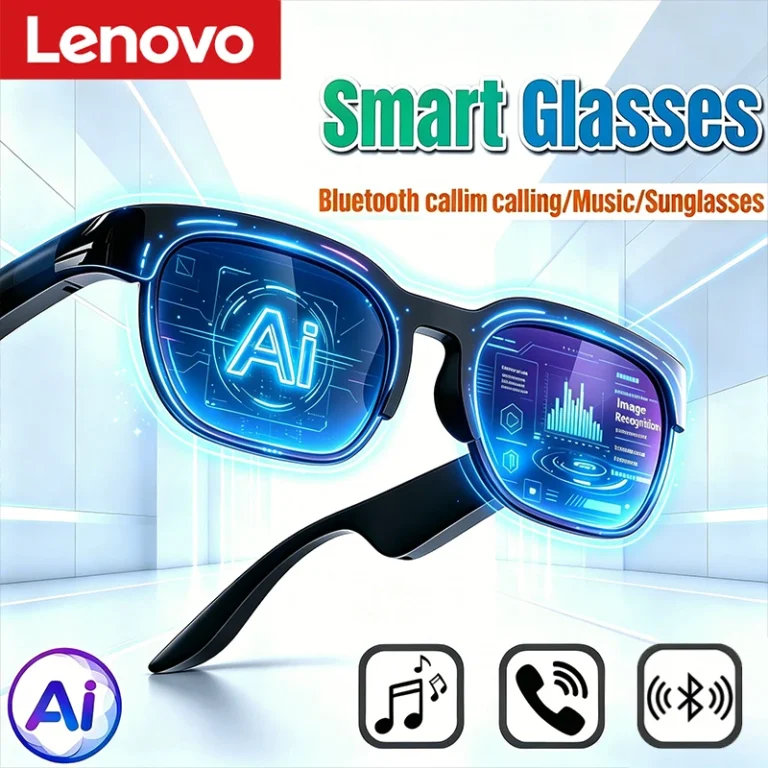 Lenovo 2026 Nowe Inteligentne Okulary z AI do Tłumaczenia, Bluetooth, Nagrywania Rozmów, Odtwarzania Muzyki, Przeciwsłoneczne dla Kobiet i Mężczyzn - zdjęcie 1