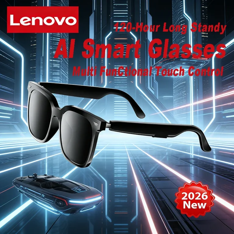 Lenovo AI Smart Glasses Bezprzewodowe Bluetooth 5.4 Okulary Sportowe Asystent Głosowy Odtwarzacz Muzyki Nowość 2026 - zdjęcie 1