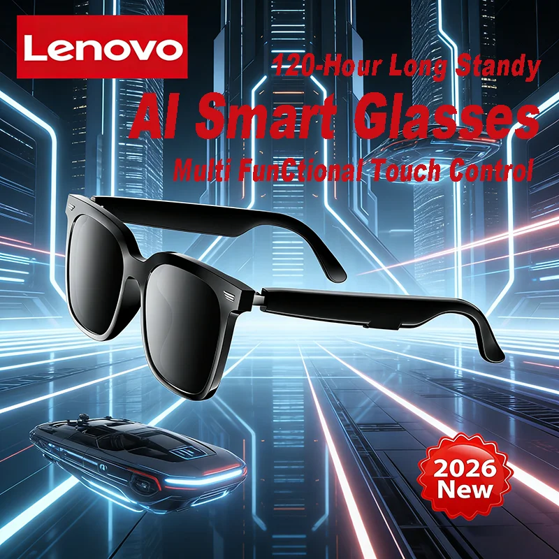 Lenovo AI Smart Glasses Bezprzewodowe Bluetooth 5.4 Okulary Sportowe As…