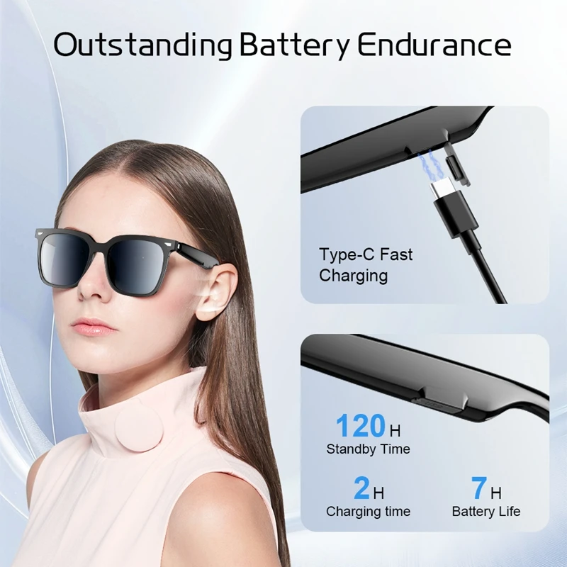 Lenovo AI Smart Glasses Bezprzewodowe Bluetooth 5.4 Okulary Sportowe As…